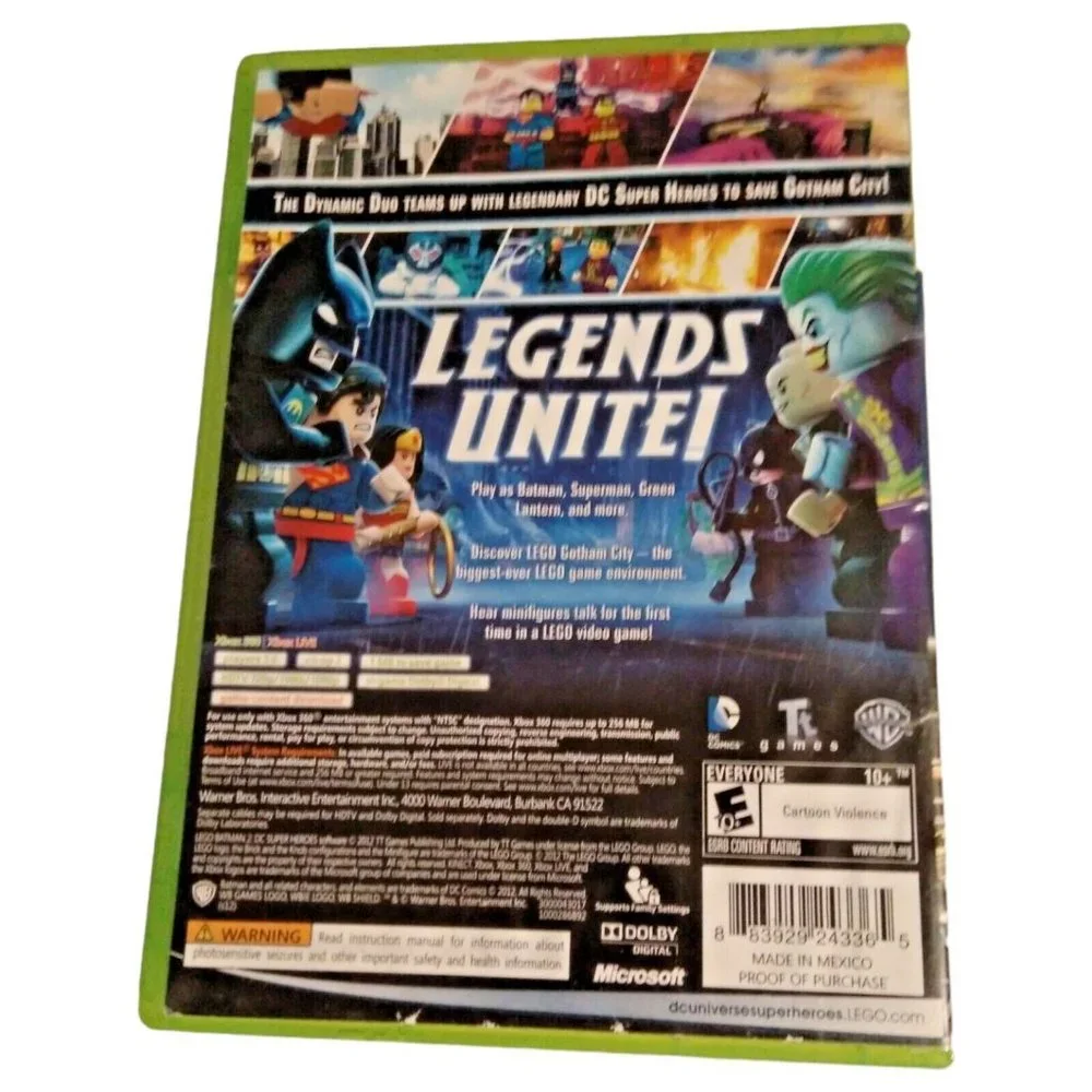 LEGO Batman 2: DC Super Heroes Microsoft Xbox 360, 2012 Complete Video‎ Game